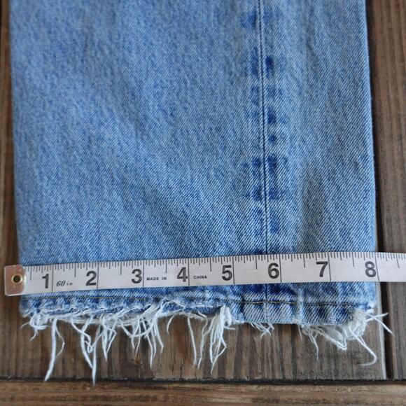 Agolde 90s Jeans Womens 29 Distressed High Rise Straight Leg Button Fly Denim - Picture 10 of 12